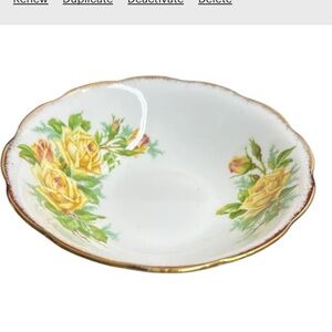 Vintage Royal Albert Yellow Tea Rose Cereal Bowl